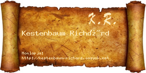 Kestenbaum Richárd névjegykártya