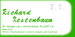 richard kestenbaum business card